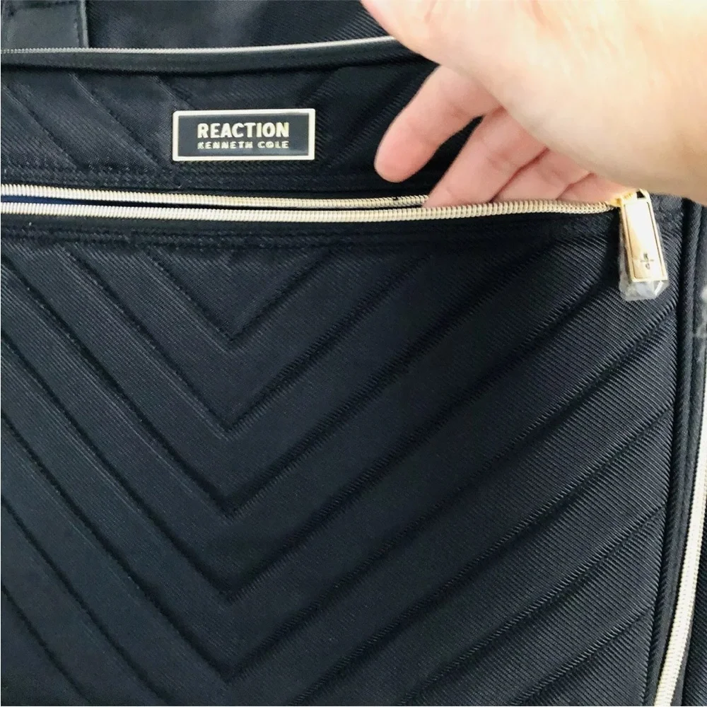 Reaction Kenneth Cole Laptop Tote Bag Black Shoulder business purse for Women's